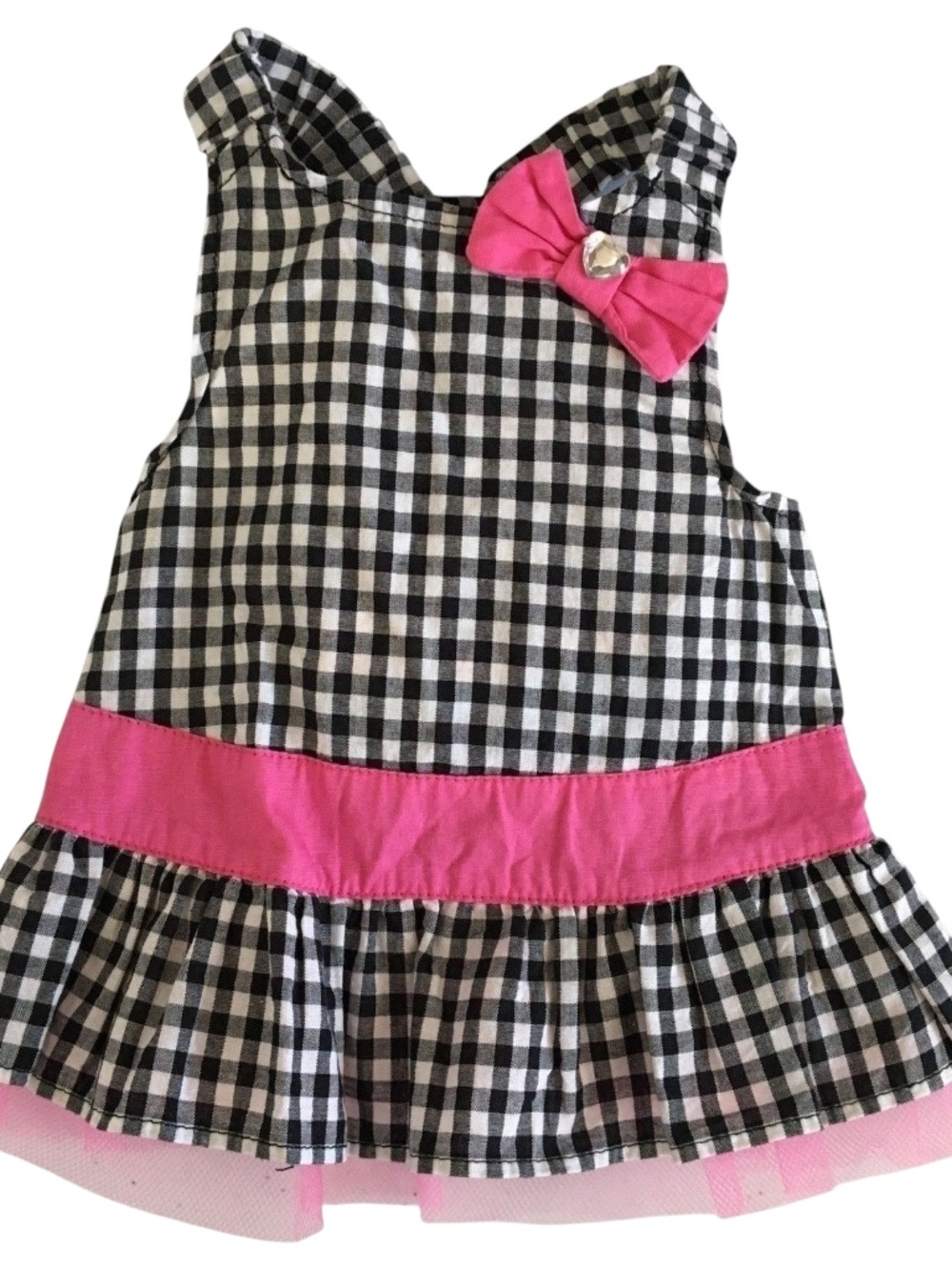 Wag-A-Tude x Petco Plaid Dog Dress Black/Pink Size S